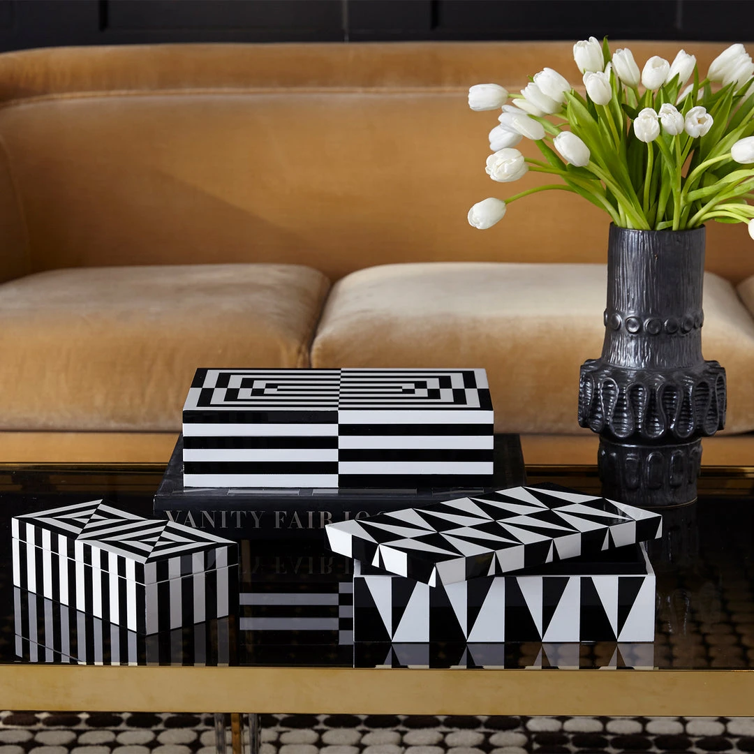 Jonathan Adler UK Medium Op Art Lacquer Box