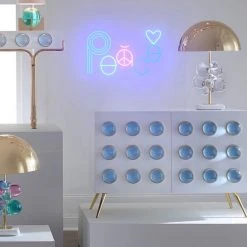 Jonathan Adler UK Peace, LED Neon Sign YELLOWPOP X Jonathan Adler
