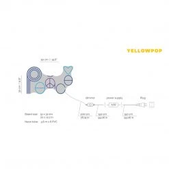 Jonathan Adler UK Peace, LED Neon Sign YELLOWPOP X Jonathan Adler