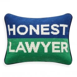 Jonathan Adler UK Honest Lawyer Needlepoint Cushion