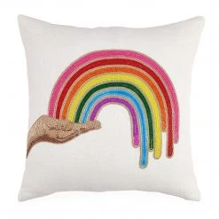 Jonathan Adler UK Décor Rainbow Hand Beaded Cushion