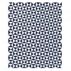 Jonathan Adler UK Ultramarine Oslo Reversible Peruvian Flat Weave Rug Rugs
