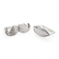 Jonathan Adler UK Head To Toe Mr. & Mrs. Muse Silver-Plated Napkin Rings