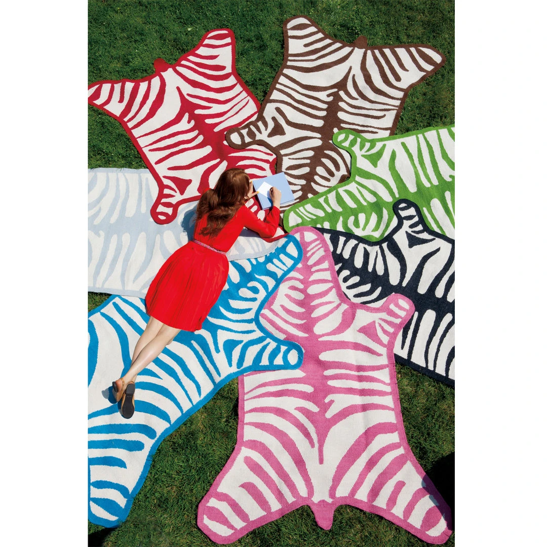Jonathan Adler UK Zebra Peruvian Flat Weave Rug Rugs